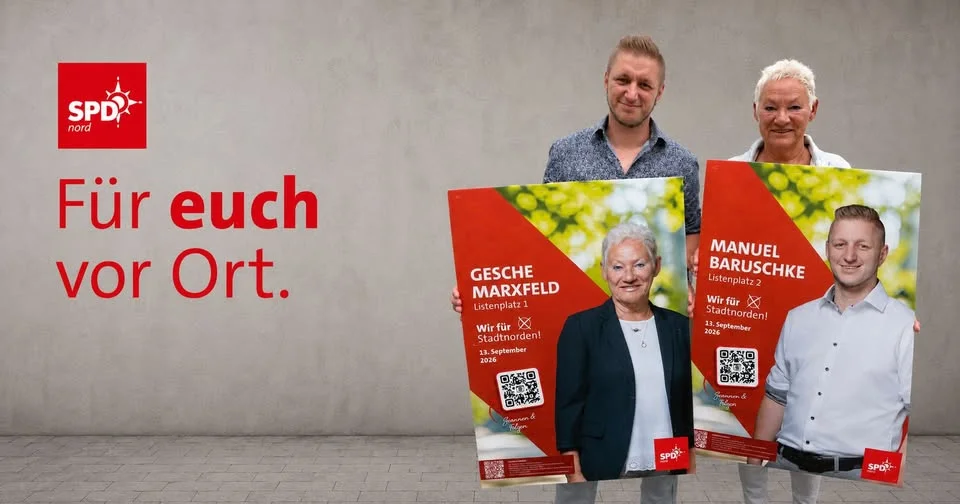 Unsere Plakate hängen – und wir treten erneut für den Stadtnorden an.